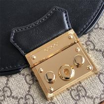 Gucc1 偽物 ハンドバッグ GGキャンバス レザー 金具ロック ショルダーストラップ Gucc1 