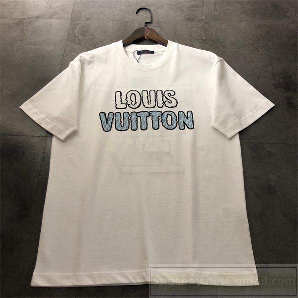 ルイヴィトン 偽物 Tシャツ ピクセルLVロゴ モダンアートデザイン ブラック LOUIS VUITTON