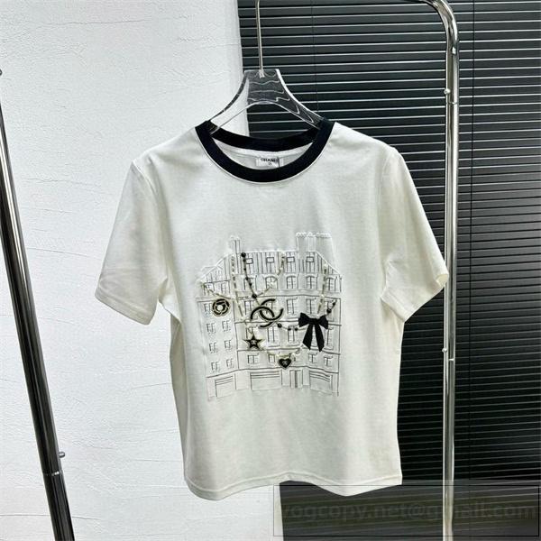 大注目 CH コピー Tシャツ エレガンス アイコニックデザイン CCロゴ CH
