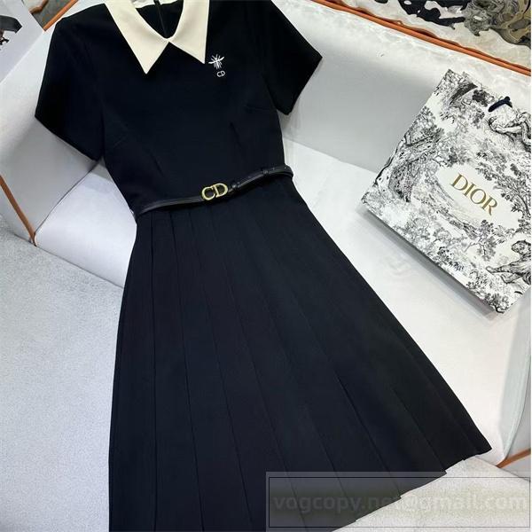 ディオール 偽物 ワンピース クラシックエレガンス CDロゴ Aライン 大注目 春夏ファッション DIOR
