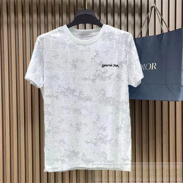 ディオール スーパーコピー Tシャツ モノグラム シグネチャーロゴ ホワイトとブラック DIOR