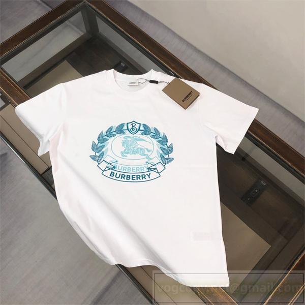  バーバリー コピー Tシャツ ヘリテージクレスト ロゴプリント ホワイト バーバリー BURBERRY