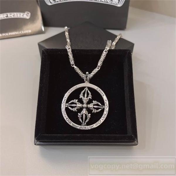 注目アイテム CHROME HEARTS 偽物 ネックレス シルバークロス ゴシックデザイン クロムハーツ