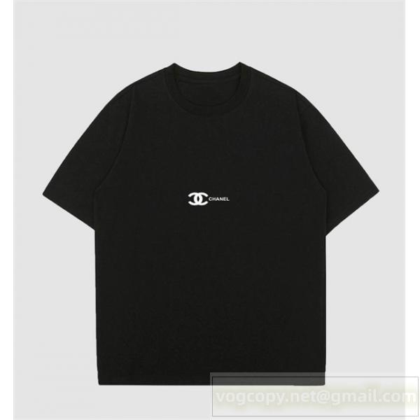CH コピー Tシャツ ミニマルダブルCロゴデザイン ブラック＆ホワイト展開 CH