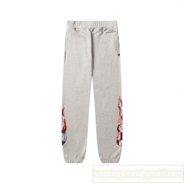 クロムハーツ スーパーコピー スウェットパンツ グレー×炎モチーフ ストリートスタイル CHROME HEARTS