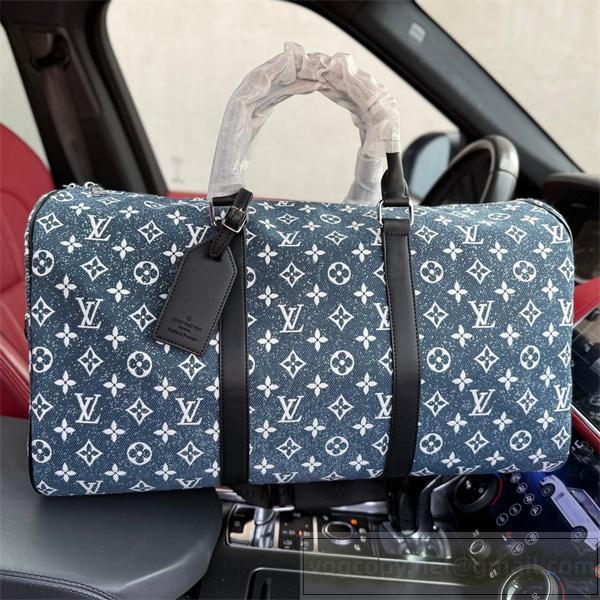 ルイヴィトン コピー ボストンバッグ キーポル・バンドリエール 50 デニム モノグラムパターン LOUIS VUITTON