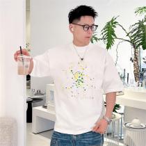 LOEWE スーパーコピー Tシャツ 洗練デザイン モダンアート風 アナグラム ロゴプリント ルーズフィット ロエベ