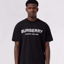 BURBERRY コピー Tシャツ クラシックロゴ シンプルデザイン ブラック カジュアル バーバリー