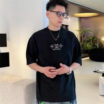 LOUIS VUITTON スーパーコピー Tシャツ モノグラムロゴ 刺繍デザイン ブラック エレガントカジュアル ルイヴィトン