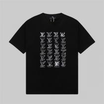 LOUIS VUITTON 偽物 Tシャツ シンプルデザイン ミニマルスタイル ブラック ルイヴィトン