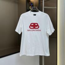 BALENCIAGA スーパーコピー Tシャツ 暑い時に大活躍高級感 レッドロゴ カジュアル ストリート バレンシアガ