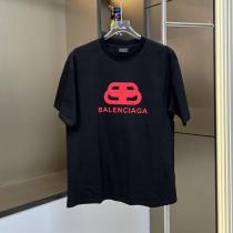 BALENCIAGA スーパーコピー Tシャツ 暑い時に大活躍高級感 レッドロゴ カジュアル ストリート バレンシアガ