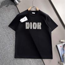 魅力的 ディオール コピー Tシャツ 立体ロゴデザイン ホワイト＆ブラック クリスチャン DIOR