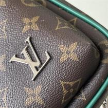 LOUIS VUITTON スーパーコピー ボディバッグ モノグラムキャンバス×グリーンレザーアクセント ルイヴィトン