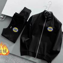 Gucc1 スーパーコピー セットアップ ブラックジャージ×ブルー＆イエロー 裏起毛 Gucc1