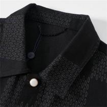 LOUIS VUITTON コピー セットアップ ブラックデニム×ダミエモノグラム パールボタン付き ルイヴィトン