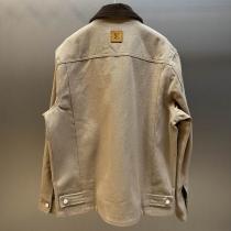 LOUIS VUITTON スーパーコピー セットアップ ベージュキャンバス×ブラウンコーデュロイ襟 ルイヴィトン