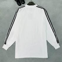 バレンシアガ コピー×アディダス ロングスリーブTシャツ スリーストライプ×トレフォイルロゴ BALENCIAGA