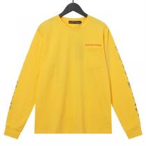 クロムハーツ 偽物 長袖Tシャツ イエロー×スカルホースシューロゴ CHROME HEARTS