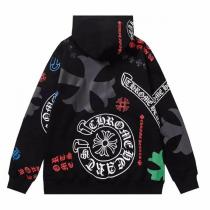 クロムハーツ コピー パーカー ホワイト×総柄クロスモチーフ 高級ストリート CHROME HEARTS