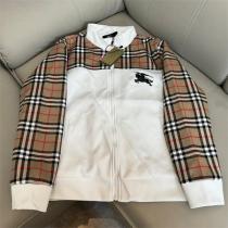 バーバリー 偽物 トラックジャケット ホワイト×クラシックチェック 洗練デザイン BURBERRY