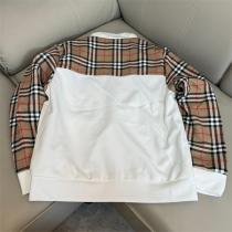 バーバリー 偽物 トラックジャケット ホワイト×クラシックチェック 洗練デザイン BURBERRY