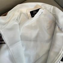 バーバリー 偽物 トラックジャケット ホワイト×クラシックチェック 洗練デザイン BURBERRY