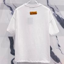 LOUIS VUITTON スーパーコピー Tシャツ シンプルロゴ刺繍 ホワイト＆ブラック ルイヴィトン