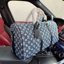 ルイヴィトン コピー ボストンバッグ キーポル・バンドリエール 50 デニム モノグラムパターン LOUIS VUITTON