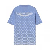 LOUIS VUITTON スーパーコピー Tシャツ ライトブルー モノグラム・パターン グラデーションモノグラム ルイヴィトン