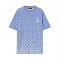 LOUIS VUITTON スーパーコピー Tシャツ ライトブルー モノグラム・パターン グラデーションモノグラム ルイヴィトン