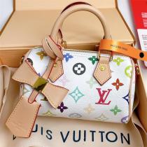 LOUIS VUITTON 偽物 カラフルモノグラムショルダーバッグ ホワイト レザーキャンバス ルイヴィトン