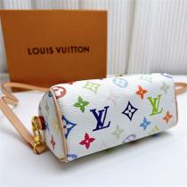 LOUIS VUITTON 偽物 カラフルモノグラムショルダーバッグ ホワイト レザーキャンバス ルイヴィトン