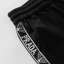 PRADA スーパーコピー スウェットパンツ ブラック×スポーティーなデザインサイドロゴライン プラダ
