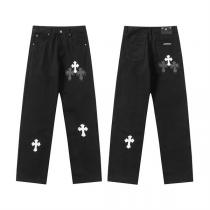CHROME HEARTS コピー ジーンズ クロスパッチ×ダメージ加工 クラシック×ストリート クロムハーツ