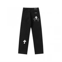 CHROME HEARTS コピー ジーンズ クロスパッチ×ダメージ加工 クラシック×ストリート クロムハーツ