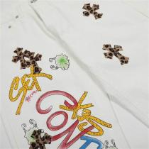 クロムハーツ コピー ジーンズ レオパードクロスパッチ×グラフィティロゴ エッジの効いたデザイン CHROME HEARTS