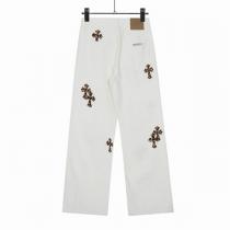 クロムハーツ コピー ジーンズ レオパードクロスパッチ×グラフィティロゴ エッジの効いたデザイン CHROME HEARTS