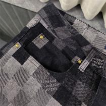 ルイヴィトン スーパーコピー デニムパンツ モノクロピクセル柄 ワイドシルエット 高級感漂う LOUIS VUITTON