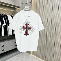 LOUIS VUITTON スーパーコピー Tシャツ ステンドグラス風クロスデザイン アート感溢れる CHROME HEARTS