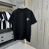 LOUIS VUITTON スーパーコピー Tシャツ ステンドグラス風クロスデザイン アート感溢れる CHROME HEARTS