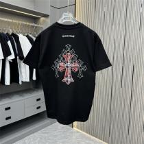 LOUIS VUITTON スーパーコピー Tシャツ ステンドグラス風クロスデザイン アート感溢れる CHROME HEARTS