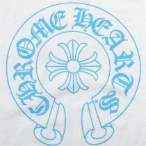 CHROME HEARTS コピー 長袖Tシャツ ライトブルーロゴ＆ホースシュー シンプル×高級感 クロムハーツ