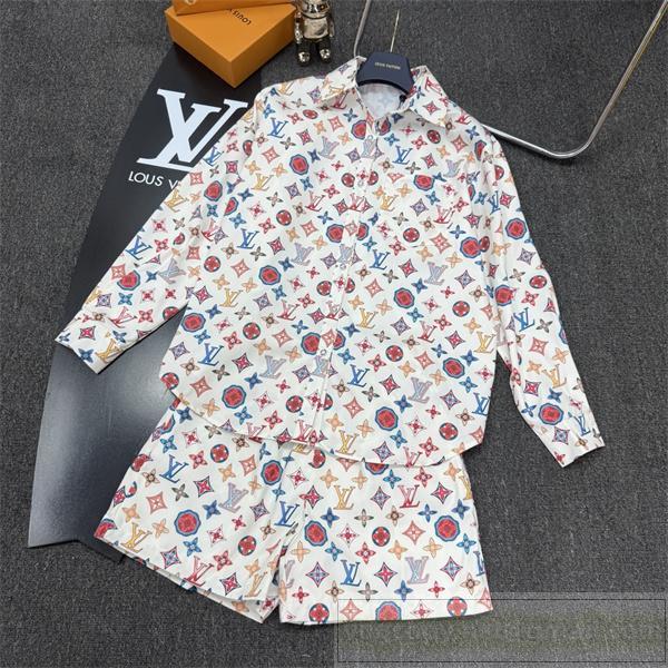 LOUIS VUITTON コピー 上下セット モノグラムデザイン シャツ ショートパンツ カジュアル ルイヴィトン