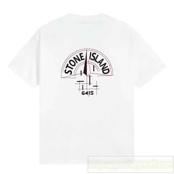 STONE ISLAND スーパーコピー Tシャツ ロゴグラフィック 大きなデザイン ストリートファッション シンプル ストーンアイランド