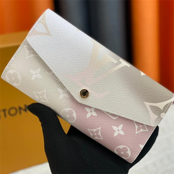 LOUIS VUITTON コピー エンベロープ型 長財布 ホワイト〜ピンク