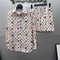 LOUIS VUITTON コピー 上下セット モノグラムデザイン シャツ ショートパンツ カジュアル ルイヴィトン