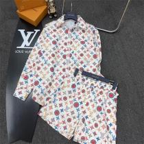 LOUIS VUITTON コピー 上下セット モノグラムデザイン シャツ ショートパンツ カジュアル ルイヴィトン