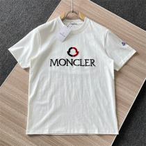 モンクレール スーパーコピー Tシャツ ロゴプリント ベージュ ブラック ホワイト コットン素材 モンクレール 