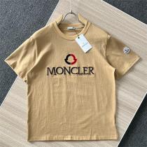 モンクレール スーパーコピー Tシャツ ロゴプリント ベージュ ブラック ホワイト コットン素材 モンクレール 